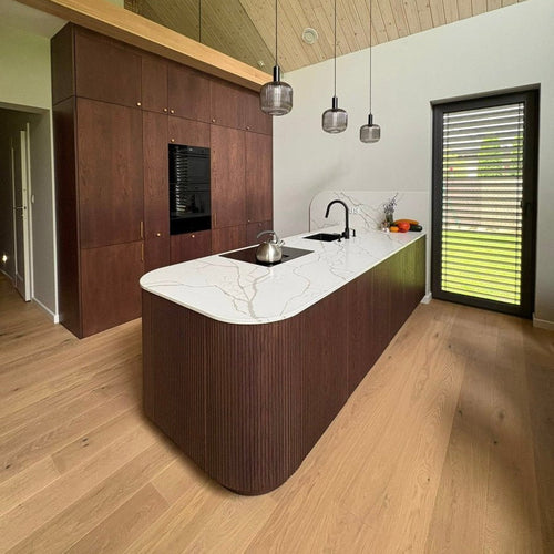 Dąb Przydymiony — front w aranżacji kuchennej IKEA METOD