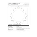 Rysunek techniczny lustra Nieregularne 70x70 cm, wymiary i specyfikacja, rama MDF 18 mm